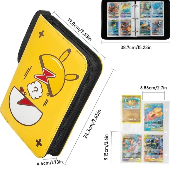 pokemon Card Game Case Binder Holder Holds Up to 400 Cards 50 pages poke ball - Picture 7 of 7